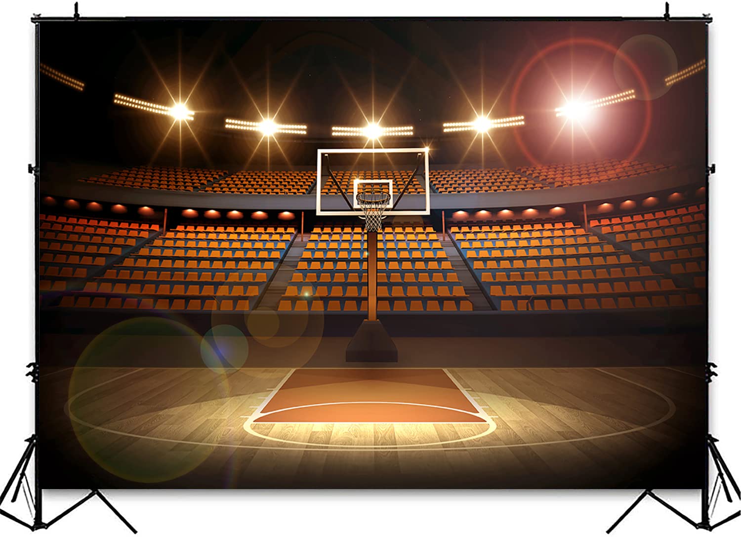 7x5ft Basketball Photo Backdrop for Photography, Basketball Theme Background for Birthday Party, Sports Theme Backdrop for Boys Kids Newborn Baby Wall Banner Cake Table Decoration Video Studio Props