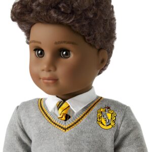American Girl Harry Potter 18-inch Doll Hufflepuff Outfit with Sweater and Scarf Featuring House Crest, For Ages 6+