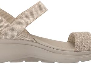 Skechers Women's Ankle Strap Sandal, Natural, 9