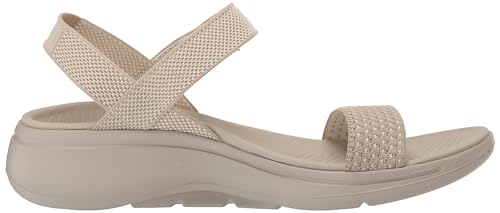 Skechers Women's Ankle Strap Sandal, Natural, 9