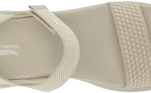 Skechers Women's Ankle Strap Sandal, Natural, 9