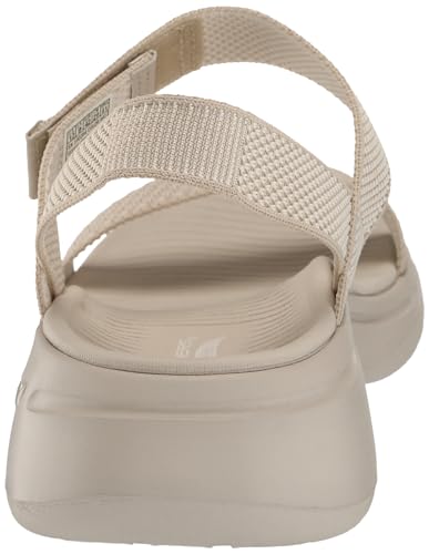 Skechers Women's Ankle Strap Sandal, Natural, 9