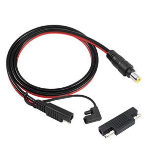solar connector and to dc8mm adapter cable yacesjao 1m 14 awg sae plug to dc 8mm male cable for solar generator automotive rv solar battery panel