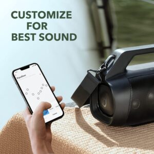 Anker soundcore Boost Bluetooth Speaker soundcore Motion Boom Plus Portable Speaker 80W Stereo Sound, IP67 Waterproof, Built-in Power Bank,or Camping, Pool, Beach, and Backyard