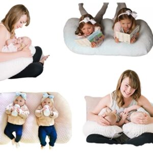 Twin Z The Pillow - Blue The only 6 in 1 Twin Pillow Breastfeeding, Bottlefeeding, Tummy Time & Support! A Must Have for Twins!