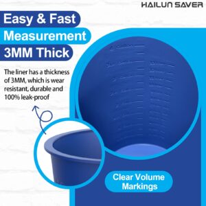 HAILUN SAVER 5 Gallon Bucket Liner Reusable Rubber Bucket Liners for Concrete Mix and Thinset (Blue 5 Gallon)