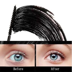 Quxunzzz Washable Mascara Eye Makeup, Lengthening Mascara Volumizing Mascara Mascara Makeup Sky blue