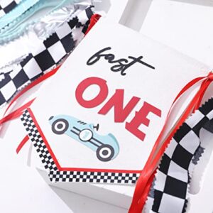 Fast One High Chair Banner - Race Car 1st Birthday Banner, Race Car Theme Birthday Decoration, Vintage Race Car 1st Birthday Decor, Retro Race Car First Birthday Cake Smash Props