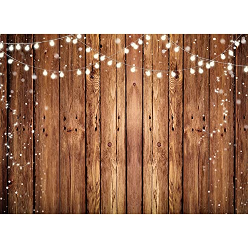 Alltten 8x6FT Brown Wood Backdrops for Photography Vintage Brown Background Thin Vinyl Material Applicable to Baby Shower Banners Photo Booth Studio Props F1