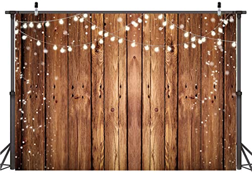 Alltten 8x6FT Brown Wood Backdrops for Photography Vintage Brown Background Thin Vinyl Material Applicable to Baby Shower Banners Photo Booth Studio Props F1