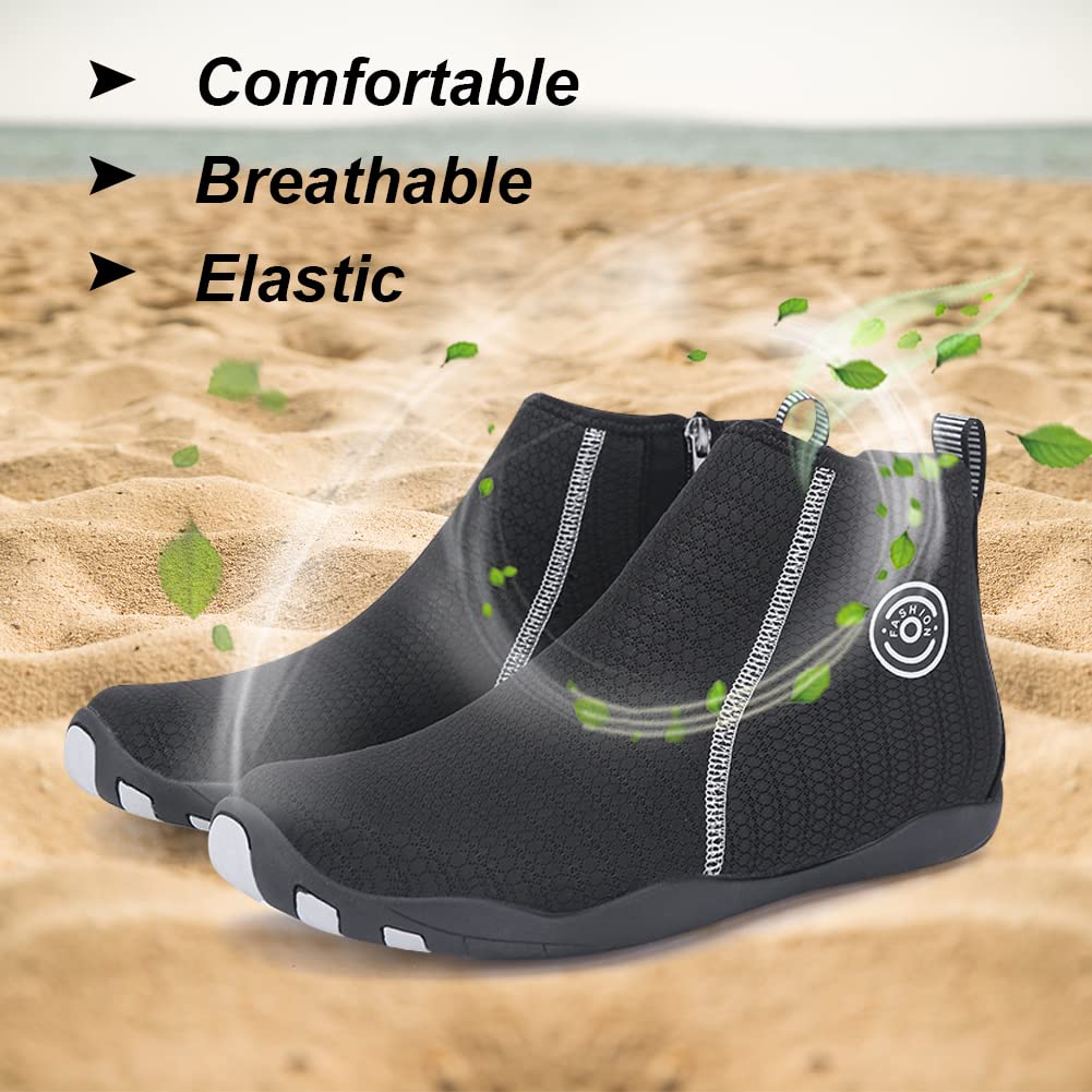 Cozystep Beach Wet Water Shoes Mens Womens Wetsuit Boots Quick Dry Water Pool Trainer Sport Shoes for Swim Surf Beach Boating Snorkeling Diving Running Yoga