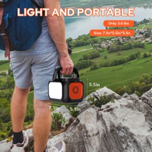 Portable Power Station 97Wh Power Bank 26400mAh Battery Pack Fasting Charging 150W AC Outlet Solar Generators with Wireless Charging Battery Bank LED Flashlight Power Supply for Camping RV Emergency