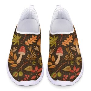 instantarts fall mushroom womens water shoes casual air mesh sports aqua shoes lightweight slip-on jogging walking footwear