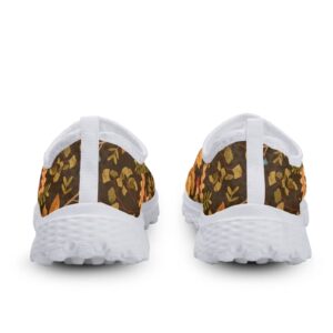 INSTANTARTS Fall Mushroom Womens Water Shoes Casual Air Mesh Sports Aqua Shoes Lightweight Slip-on Jogging Walking Footwear