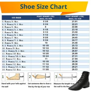 Jazz dance boots Split Sole for Women and Men's Leather Dancing shoes, Black (8W / 7M)