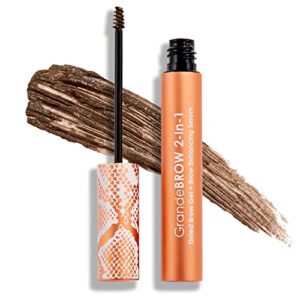 grande cosmetics grandebrow 2-in-1 tinted brow gel + brow enhancing serum, medium