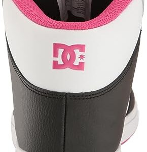 DC Women's Manteca 4 High Top Skate Shoe, Black/White/Pink, 7.5