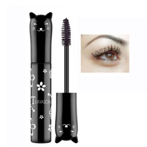 Easilydays Colored Waterproof Mascara for Eyelashes, Colorful Mascara Long Lasting Thick Mascara Rainbow Color Fiber Charming Mascara Makeup, Cosplay Brown White Black Pink Purple Blue Eye Lashes Party Stage Use (#05 Brown)