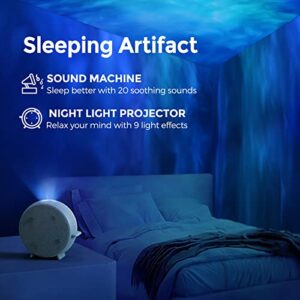 Brown/Pink/White Noise Sound Machine for Sleep- Breathing Nightlight, Auto-Off Timer & Portable Sleep Sound Machine with Travel-Friendly Design for Baby, Kids, Adults