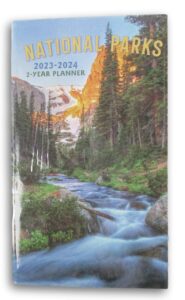 2023-2024 two year monthly planner book for school, work, office - 7 x 9.5 inches (national parks)
