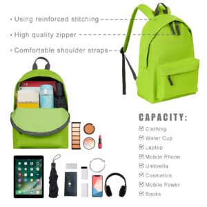 KDWAVE Preschool Backpack,15 inch Toddler Backpacks for School Boys Girls, Cute Lightweight Children Bookbag with Adjustable Padded Straps, Lime Green