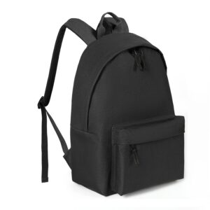 kdwave classic backpack for women men lightweight laptop backpack daypack travel bag with adjustable padded shoulder straps black