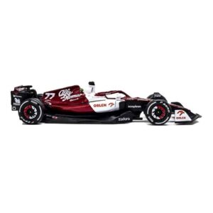 HTLNUZD Bburago 1:43 2022 F1Alfa C42 #77 Valtteri Bottas Formula One 1/43 F1Romeo Racing Team Static Die Cast Alloy Vehicles Collectible Car Model Collection Gift (Standard F1Alfa C42#77)