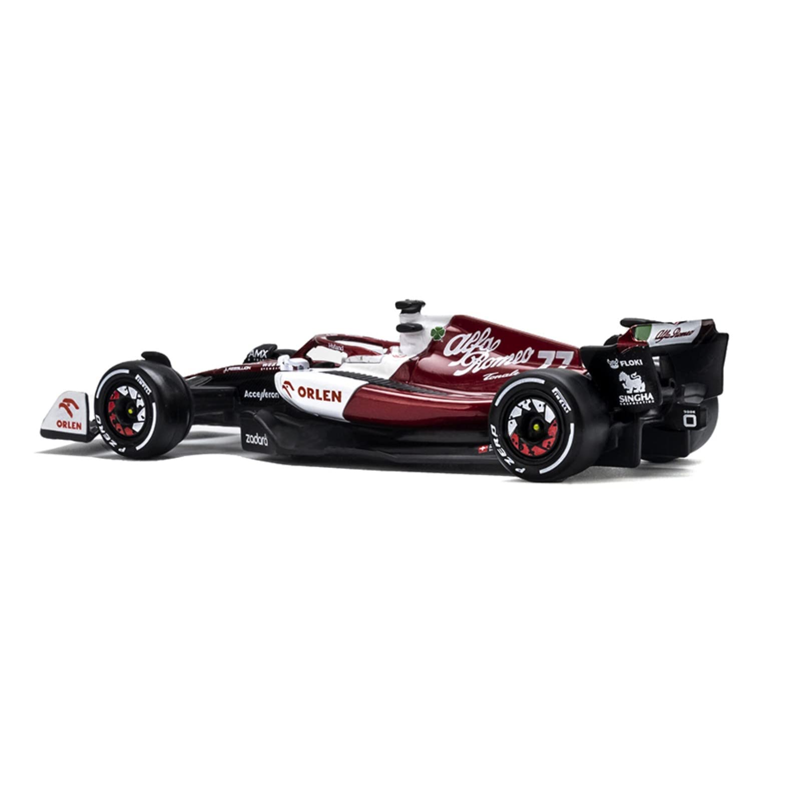 HTLNUZD Bburago 1:43 2022 F1Alfa C42 #77 Valtteri Bottas Formula One 1/43 F1Romeo Racing Team Static Die Cast Alloy Vehicles Collectible Car Model Collection Gift (Standard F1Alfa C42#77)