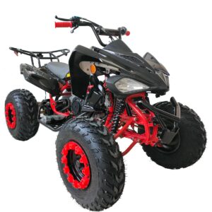 X-PRO Panther 200 Sports ATV with LED Headlights Automatic Transmission with Reverse, Big 23"/22" Tires! (Black, Factory Package)