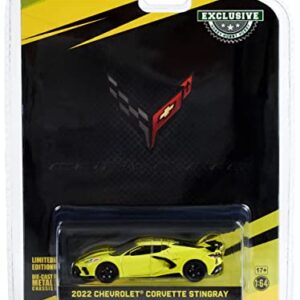 Greenlight 30321 2022 Chevy Corvette C8 Stingray Coupe - 2022 IMSA GTLM Championship Edition - Accelerate Yellow (Hobby Exclusive) 1/64 Scale