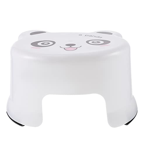 SECFOU Step Stool White Helper Pregnant Stool Plastic Living Step Anti- Home Cartoon and Foot Skid Room Chairs Non Stools Kitchen Training Toilet for Anti-Skid Bathroom Potty Supplies Round Ottoman