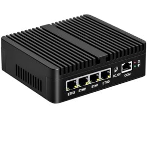 kingnovypc firewall micro appliance, 4 port i226 2.5gbe lan fanless mini pc n5105, 2* ddr4, hdmi, dp, rj45 com, 4*usb gigabit ethernet aes-ni vpn router openwrt barebone