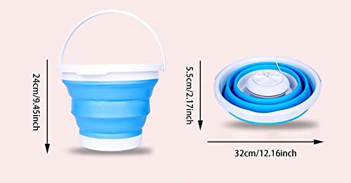 Ultrasonic Folding Bucket Turbo Washing Machine, Automatic Positive and Negative Usb Plug-In Lundry Machine,Portable Mini Lavadoras for Student Dormitories, Living Rooms, Bathrooms, Balconies