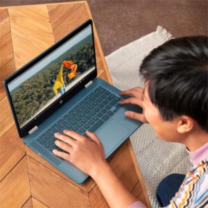 HP X360 Chromebook 14" HD Touchscreen 2-in-1 Convertible Thin Light Laptop Computer, 4-core Intel Celeron N4120, 4GB RAM, 64GB eMMC + 256GB SD Card, Wi-Fi, BT 5, Type-C, Long Battery Life, Chrome OS