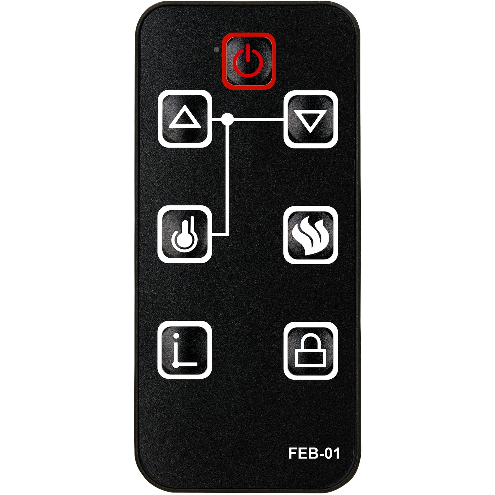 Replacement for FEBO Flame Electric Fireplace Remote Control F13-1-002-021 2014-411002