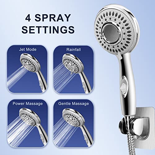 Shower Head Sink-Faucet Bathtub, Hose Sprayer Attachment with 5 Adapters, 79" Hose for Hair Washing, Pet Dog Rinse & Baby Bath, ON/OFF Extension for Tub Faucet, Utility Sink, Laundryroom, Garden