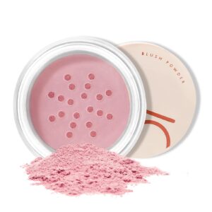 boobeen matte blush powder makeup loose powder face blushes single color blush rouge powder natural pink blush for cheeks, easily blends, smoothly with satin matte look