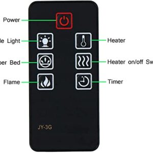 GENGQIANSI Replacement for Della Muskoka Pleasant Hearth Electric Fireplace Heater Remote Control JY-3G