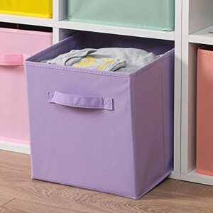 Stero Fabric Storage Bins 13x13x13 Inch 6 Pack Fun Colored Storage Cubes with Handles Foldable Cube Baskets for Home, Kids, Closet and Toys Organization, Multi Colored