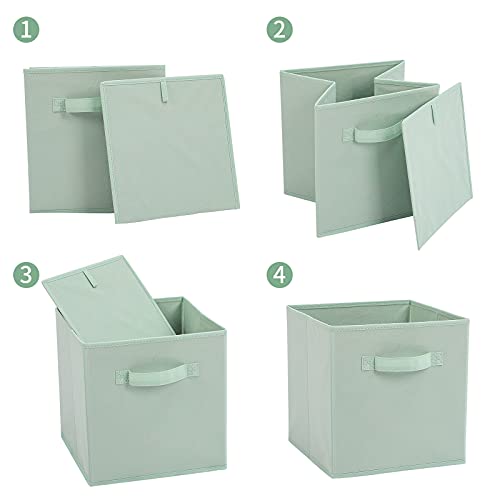 Stero Fabric Storage Bins 13x13x13 Inch 6 Pack Fun Colored Storage Cubes with Handles Foldable Cube Baskets for Home, Kids, Closet and Toys Organization, Multi Colored