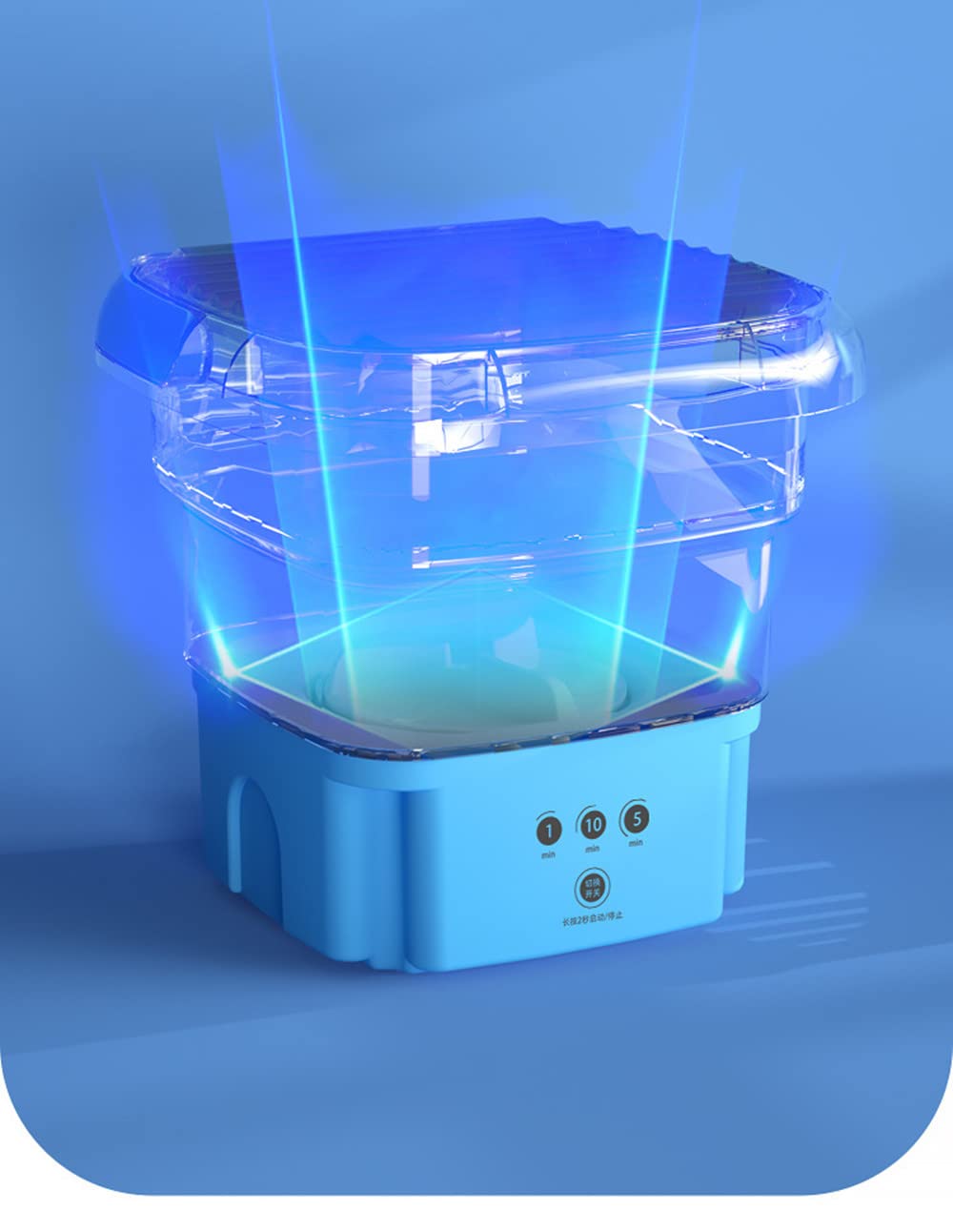 Portable Washing Machine - Foldable Mini Small Portable Washer Washing Machine with Drain Basket for Apartment,Travel, Underwear, Personal, Baby