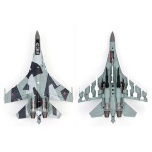 NUOTIE Sukhoi SU-35 Flanker-E 1/72 Diecast Metal Aircraft Model Kit Soviet Union Military Fighter Alloy Pre-Build Replica Airplane for Adults Enthusiasts Collections or Gift