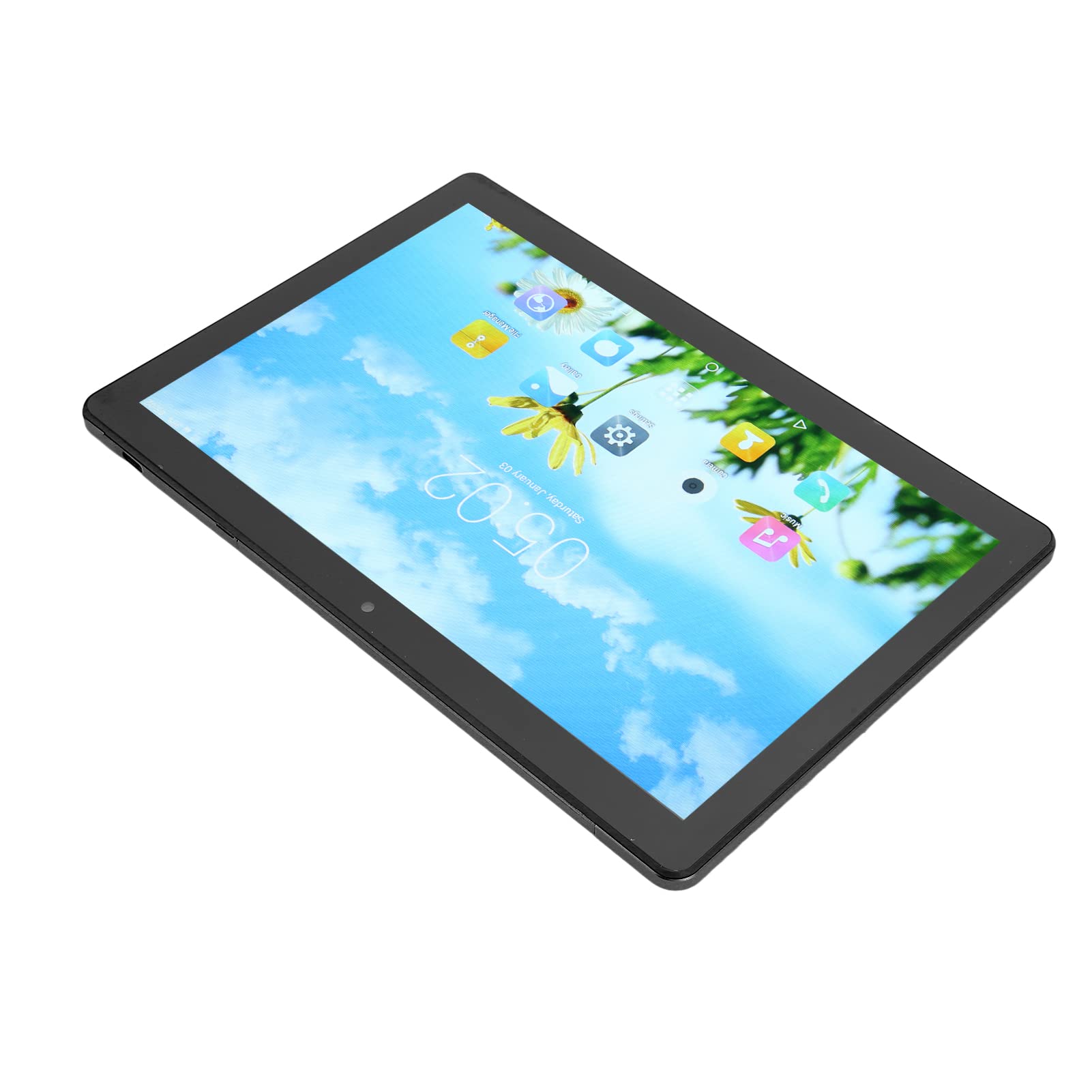 Tablet 10.1 Inch 10.1 Inch Tablet 6G RAM 128G ROM for Travel (Black)