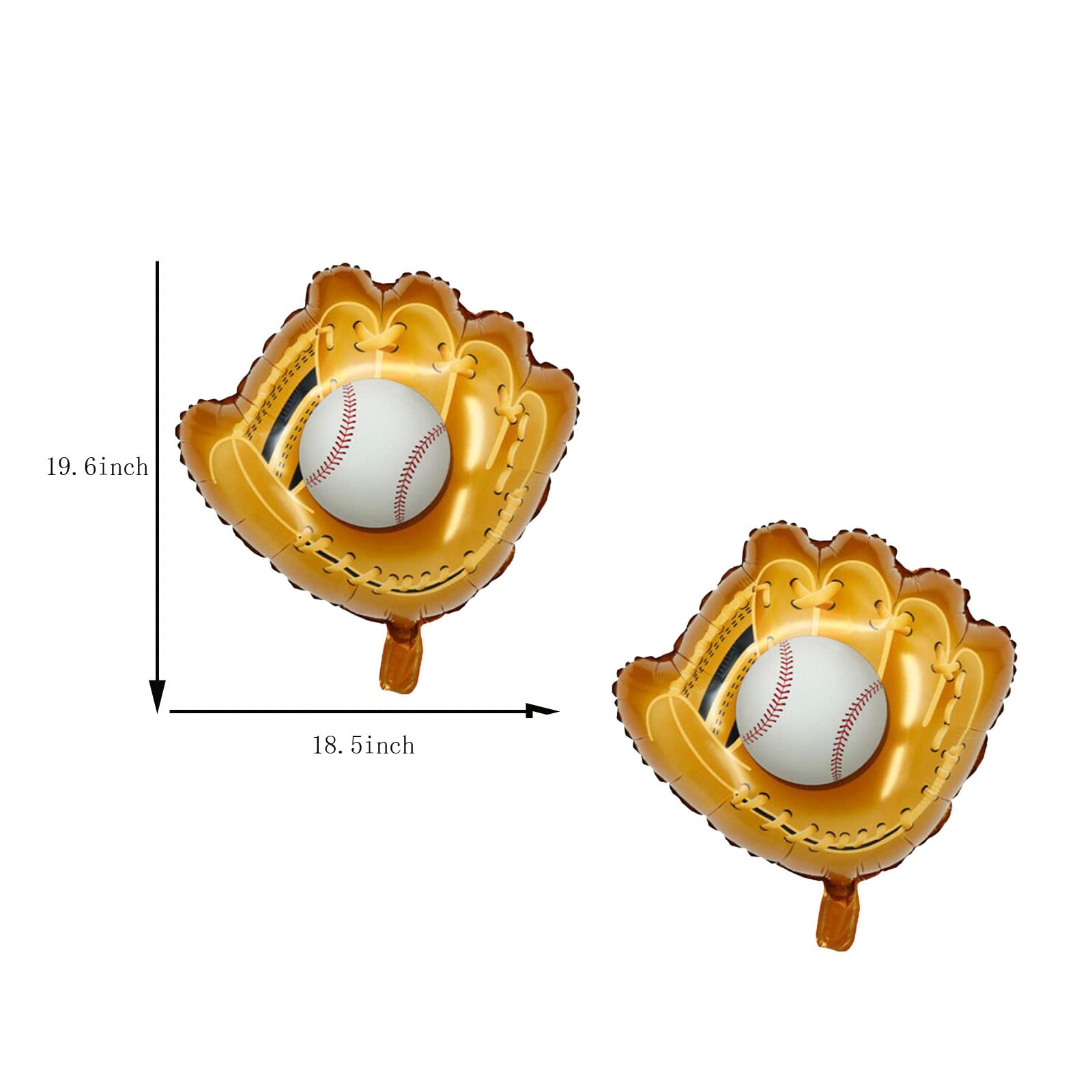 8pcs Baseball Foil Balloons Boy Birthday Party Supplies Decorations Glove Bat Round Baseball Themed Party Decoration