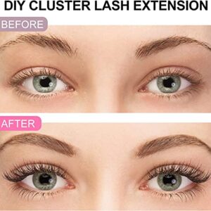 Fenshine Cluster Eyelash Extensions 240pcs 20D/40D Cluster Eyelashes Mixed, Natural False Eyelashes Cluster Soft Individual Lashes Clusters