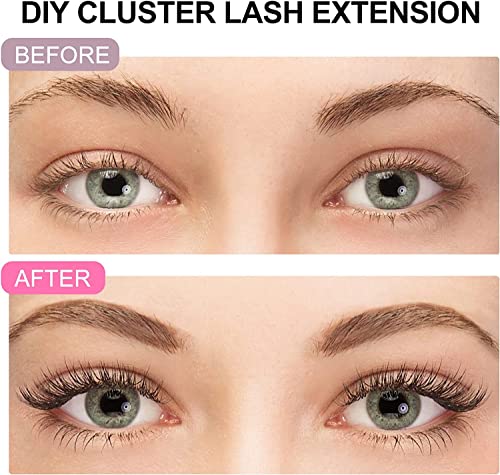 Fenshine Cluster Eyelash Extensions 240pcs 20D/40D Cluster Eyelashes Mixed, Natural False Eyelashes Cluster Soft Individual Lashes Clusters