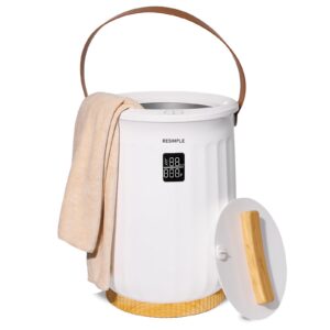 resimple towel warmer bucket, luxury hot towel blankets warmer bucket-style for bathroom 20l large towel heater with fragrant disc holder, auto shut off, fits up to two 40"x70" oversized blankets