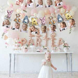 Winnie Party Banner For 1st Birthday Decoration,First Birthday Baby Photo Banner Party Decoration Party Supplies