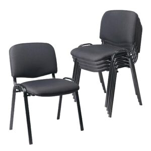 clatina waiting room chairs fabric stackable chairs metal frame with lumbar support and thickened seat cushion for waiting conference room guest chairs 1 pack…