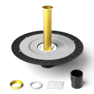 freestanding tub drain rough-in kit, 12" large base free standing bathtub drains installation kits with abs adapter and brass pipe cupc certification